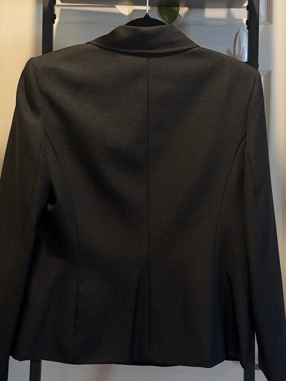 Evan Picone Charcoal Notch-Lapel Blazer Office Wear Church Career Minimalist
